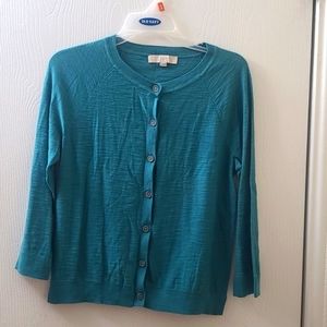 Loft Classic Cardigan- Turquoise